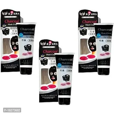 Charcoal Face Mask Cream Black Heads Removal (130 g X 3)