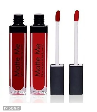 Long Lasting Liquid Lipstick Matte | Waterproof | Maroon And Ruby Red, (pack of 2)