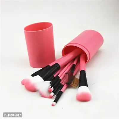 Makeup Brush Set with Storage Box - 12 Piece Pink Brushes Makeup Kit for Girls (Pack of 12) PINK