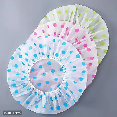 Shower Caps for Woman, (Pack of 3) (Multi Colour  Multi Design)-thumb0