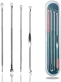 Stainless steel needles with a storage case, pack of 4 blackhead remover tools.-thumb1