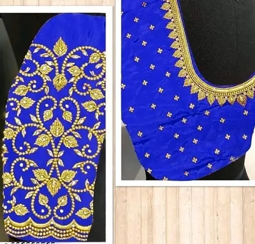 Reliable  Art Silk Embroidered Unstitched Blouses For Women