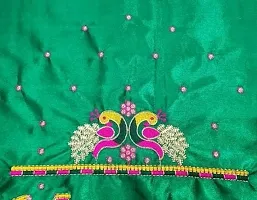 Reliable Art Silk Embroidered Unstitched Blouses For Women-thumb2