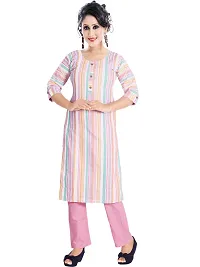 Stylish Striped Khadi Cotton Kurta-thumb1