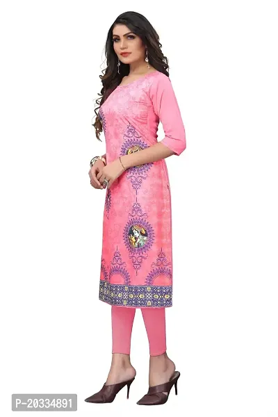 PREMVATI FASHION Women's Crepe Digital Print Straight Kurta(Pack of 2) (XXL, Peach  Pink)-thumb4