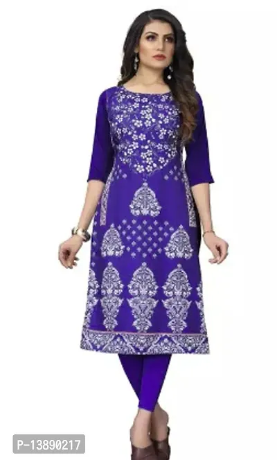 Reliable Crepe Printed Straight Kurta For Women