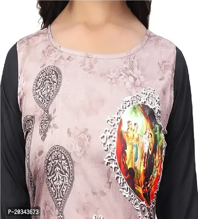 PREMVATI FASHION Women's Crepe Digital Print Straight Kurta(Pack of 2) (S, CreamRosepink)-thumb5