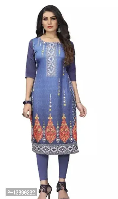 Reliable Crepe Printed Straight Kurta For Women