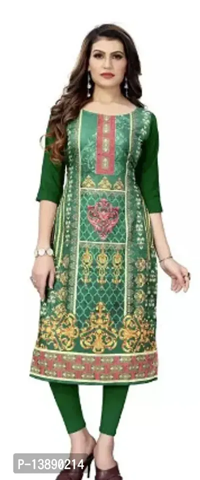 Reliable Crepe Printed Straight Kurta For Women-thumb0