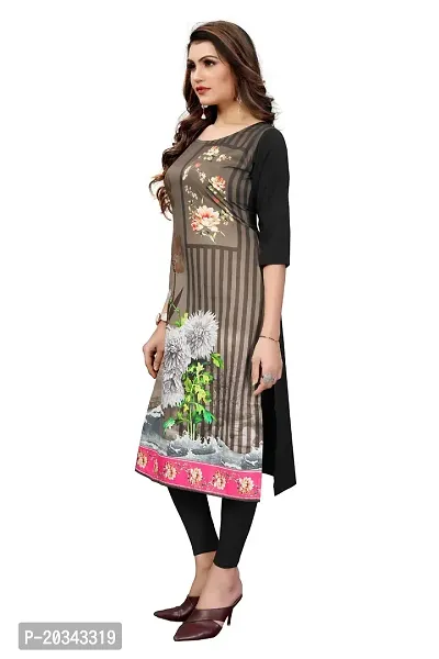 PREMVATI FASHION Women's Crepe Digital Print Straight Kurta(Pack 2) (L, PURPELWHITEBLACK)-thumb4