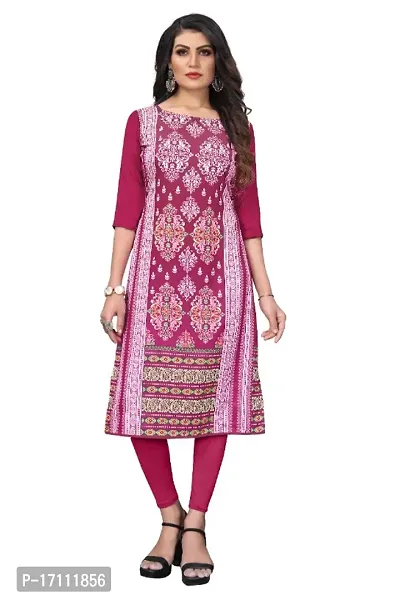 Reliable Crepe Printed Straight Kurta For Women- Pack Of 1-thumb0