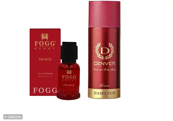 Prince Spray Perfume 15Ml And Houner Body Deo 50Ml All Day Freshness Small Pack 48Hr Freshness (Pack Of 2-65ml)-thumb0