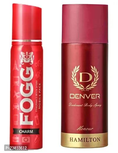 Charm Spray Perfume 25Ml And Houner Body Deo 50Ml All Day Freshness Small Pack 48Hr Freshness (Pack Of 2-75ml)