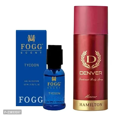 Tycoon Spray Perfume 15Ml And Houner Body Deo 50Ml All Day Freshness Small Pack 48Hr Freshness (Pack Of 2-65ml)