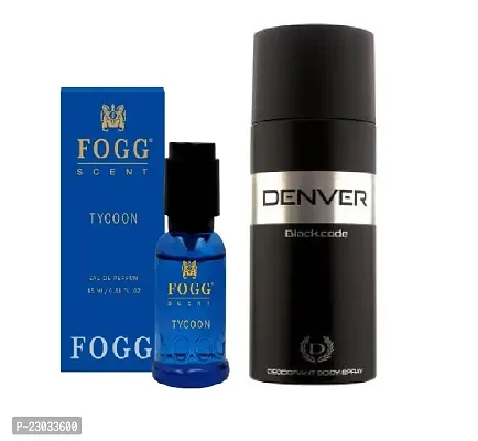 Tycoon Spray Perfume 15Ml And Code Body Deo 50Ml All Day Freshness Small Pack 48Hr Freshness (Pack Of 2-65ml)-thumb0