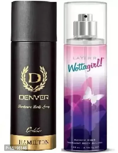 LAYER'R Amber kiss 60ml and caliiber 50ml Deodorant Spray - For Men  Women  (110 ml, Pack of 2)-thumb0