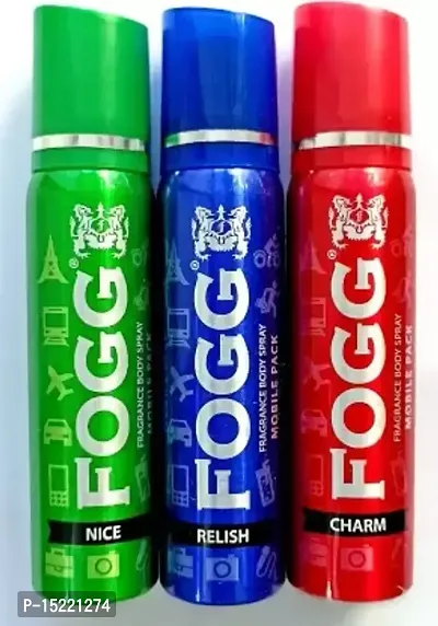 FOGG Body Spray Mobile Pack Pocket Deo  CHARM, NICE  RELISH 25ml x 3  Deodorant Spray - For Men  Women  (75 ml, Pack of 3)
