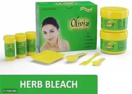 Olivia Herb Bleach For Sensitive Skin With Haldi|Chandan|AloeVera|Nimbu  (270 g)