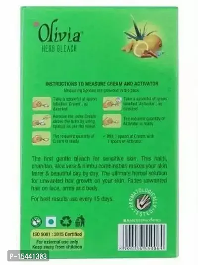 Olivia Herb Bleach For Sensitive Skin With Haldi|Chandan|AloeVera|Nimbu  (270 g)-thumb4