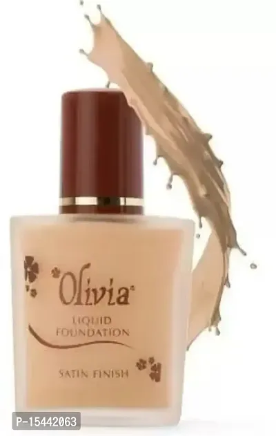 Olivia Liquid Foundation Satin Finish Foundation  (Ivory 01, 28 ml)