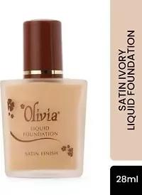 Olivia Liquid Foundation Satin Finish Foundation  (Ivory 01, 28 ml)-thumb1