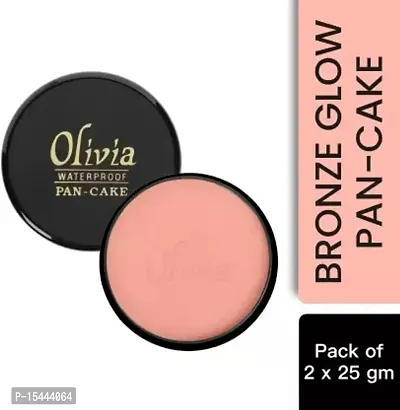 Olivia 100% Waterproof Pan Cake Makeup Concealer Shade No. 22 - Pack of 2 Concealer  (Bronze Glow, 50 g)