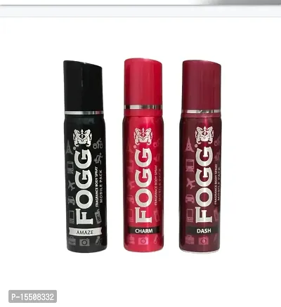 FOGG Body Spray Mobile Pack Pocket Deo Amaze, Charm, dash. (25 ml x 3 pcs) Deodorant Spray - For Men  Women  (75 ml, Pack of 3)-thumb0