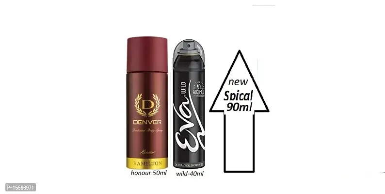 DENVER Honour 50ml+Wild 40ml =90ml Deo Deodorant Spray - For Men  (90 ml)-thumb0