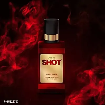 LAYER'R Shot Fiery Pride Long Lasting Fragrance Body Spray - For Men 130 ml,