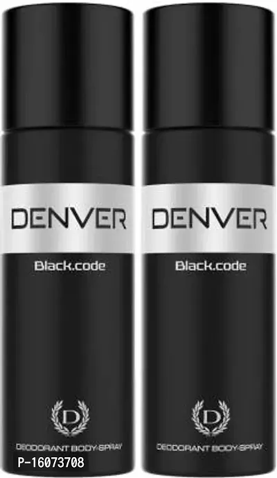 DENVER Black Code 50ml each Combo Deodorant Spray - For Men  (100 ml, Pack of 2)-thumb0
