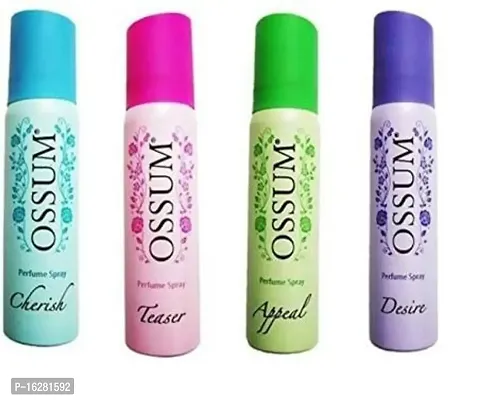OSSUM CHERISH,TEASER,APPEAL,DESIRE 25ml x 4 P Body Spray Deodorant  - For Women  (25 ml, Pack of 4)-thumb0
