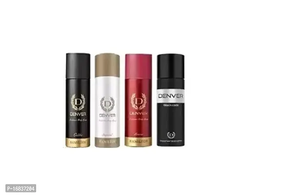 HAMILTON HONOUR 50ml + imperial 50ml+ caliber 50ml+ blackcode 50ml Deodorant Spray - For Men (200 ml, Pack of 4)