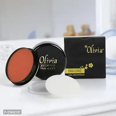 Olivia 100% Waterproof Pan Cake Tender Orange Makeup Concealer 25g, Shade No.30 Concealer-thumb3