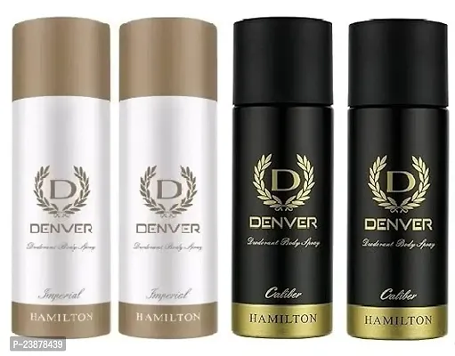 Denver imperial 50ml 2pics  caliber 50ml 2 pics Deodorant Body Spray  -for men women ( 200ml, pack of 4)