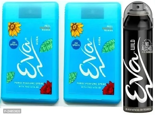 EVA AURA 18ML+18ML -WILD 40ML-Deodorant Spray - For Women