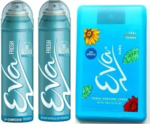 EVA FRESH 40ML+40ML-AURA 18ML-Deodorant Spray - For Women-thumb0
