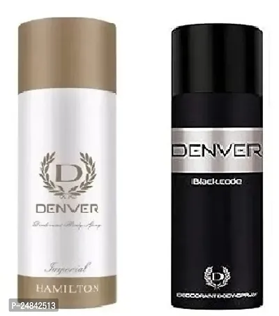 DENVER IMPERIAL 50ML  BLACK CODE 50ML- Deodorant Spray - For Men ( 100ML ) PACK OF 2)