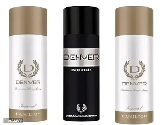 DENEVR IMPERIAL 50ML BLACK CODE 50ML-IMPERIAL 50ML-Deodorant Spray - For Men ( 150ML _) PACK OF 3