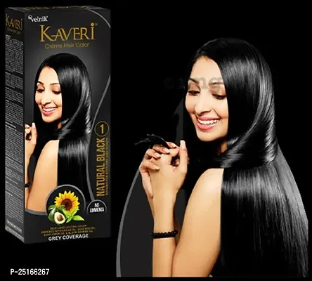 kaveri hair colour women  men _colour no -1 natural black colour-thumb0