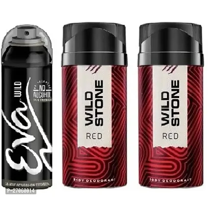 eva wild 40ml  wild stone red  40ml 2 pics-Deodorant Spray - Body Spray