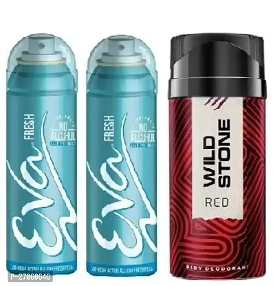 eva fresh 40ml 2 pics  wild stone red 40ml -Deodorant Spray --thumb0