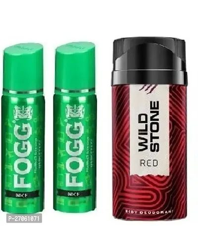 Fogg Nice 25ml 2pics   wild stone Red 40ml -Deodorant Spray -