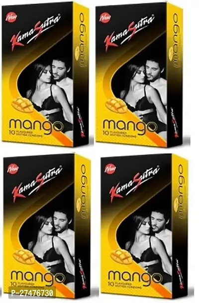 Kamasutra MANGO Flavour Condom Condom  (40Sheets) pack of 4-thumb0