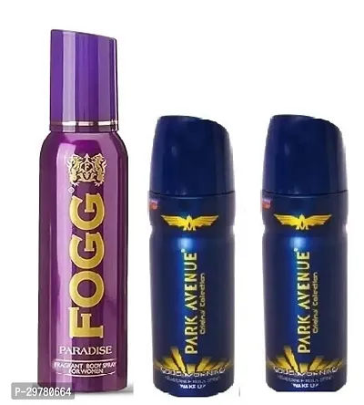 Long Lasting Fogg Paradise Perfume Body Spray  65ml  with Good Morning 40ml 2pcs