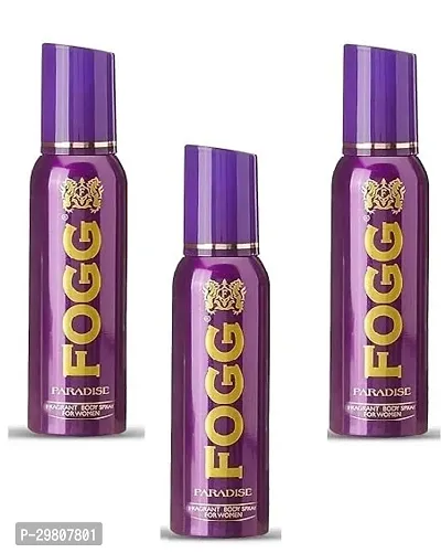 Fogg Paradise 65 Ml 3 Pcs-No Gas Deodorant for Men, Long-Lasting Perfume Body Spray