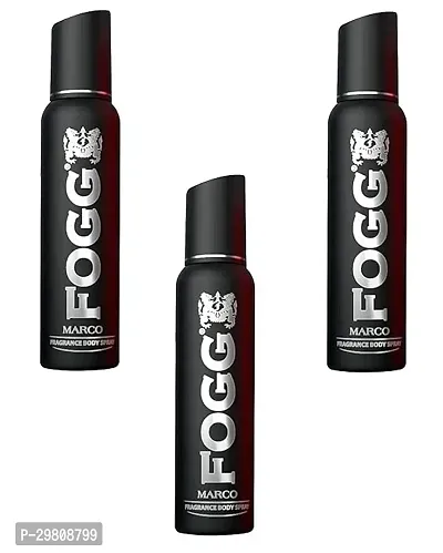 Fogg Marco 65 Ml 3 Pcs-No Gas Deodorant for Men, Long-Lasting Perfume Body Spray