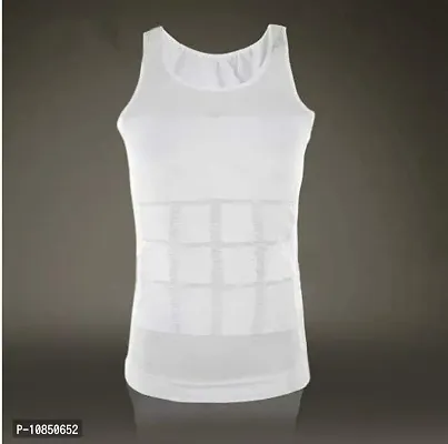 RUBS Slimming Tummy Tucker Slim & Lift Body Shaper Vest/Men's Undershirt Vest to Look Slim Instantly (XXXL, White)-thumb5