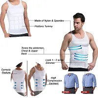 RUBS Slimming Tummy Tucker Slim & Lift Body Shaper Vest/Men's Undershirt Inner Wear to Look Slim Instantly (White/Medium)-thumb2