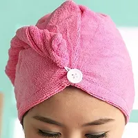 RUBS Hair Wrap Fast Drying Dryer Towel Bath Wrap Twist Quick Dry Head - Color As Per Availability-thumb3