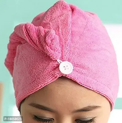 RUBS Hair Wrap Fast Drying Dryer Towel Bath Wrap Twist Quick Dry Head - Color As Per Availability-thumb4